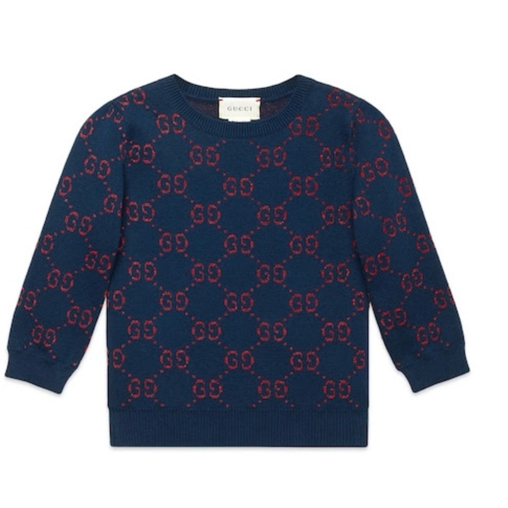 Gucci Navy and Red Sweater